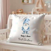Personalized Baby’s First Christmas Pillow Cover – Christmas Gnome