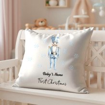Personalized Baby’s First Christmas Pillow Cover – Nutcracker