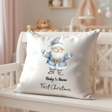 Personalized Baby’s First Christmas Pillow Cover – Santa Claus