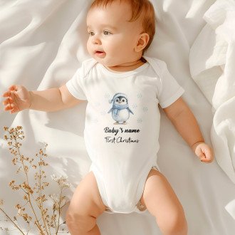 Baby's first Christmas Onesie - Penguin