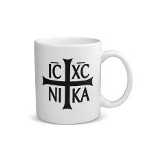 Mug - Greek Orthodox Christogram "Jesus Christ Conqueror" IC XC NIKA. Same graphics on both sides.