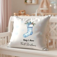 Personalized Baby’s First Christmas Pillow Cover – Christmas Stocking