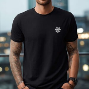 t shirt black icxcnika cross pocket