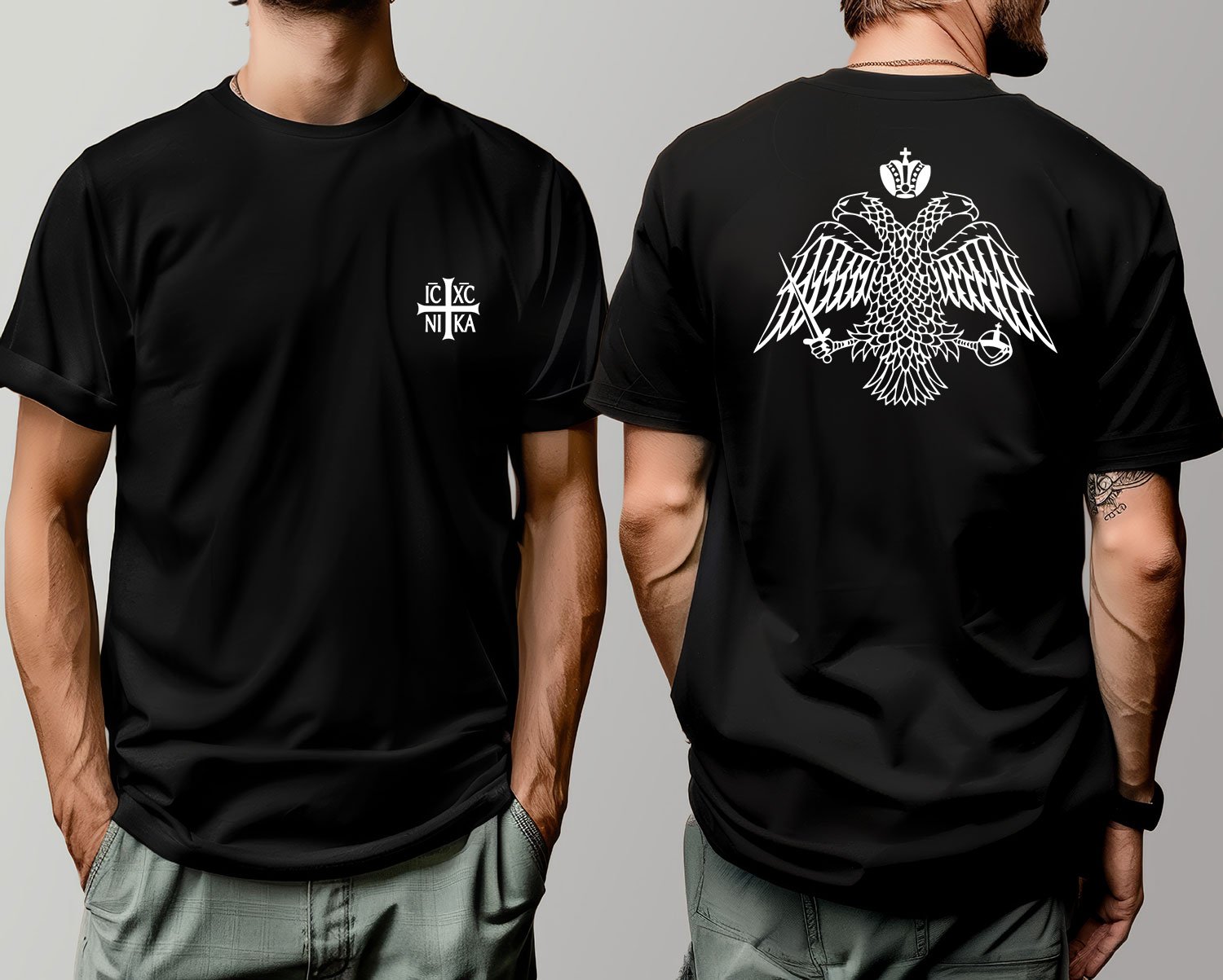 t shirt black icxcnika cross pocket and back eagle t shirt black icxcnika cross pocket and back eagle