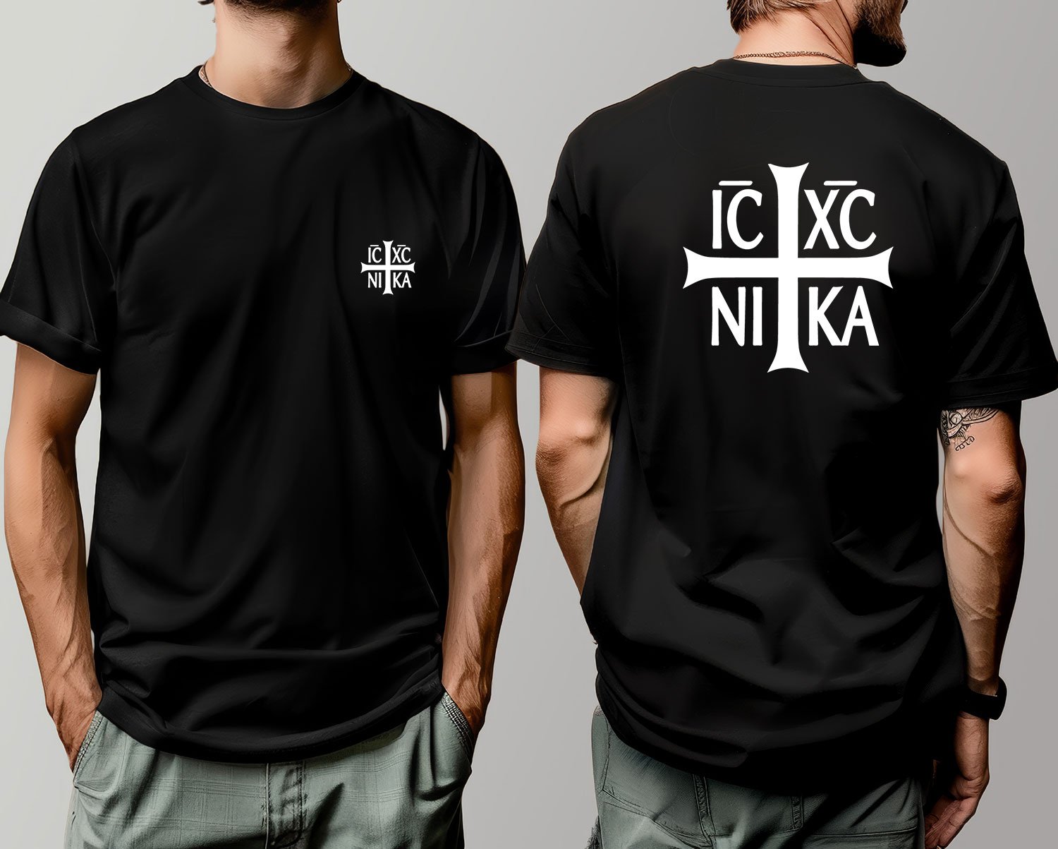 t shirt black icxcnika cross pocket and back t shirt black icxcnika cross pocket and back