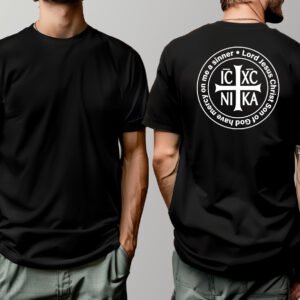 t shirt black icxcnika jesus prayer back