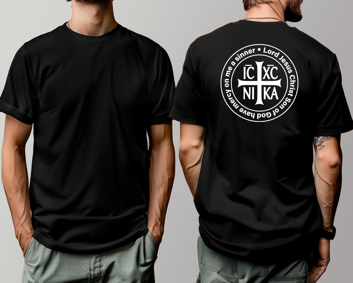 t shirt black icxcnika jesus prayer back t shirt black icxcnika jesus prayer back