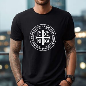 t shirt black icxcnika jesus prayer middle